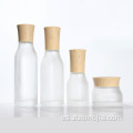 Loción de vidrio Skincare Square Glass Frascos y botellas